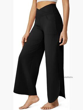 Women's Wide Leg Yoga Pants with Pockets High Waist